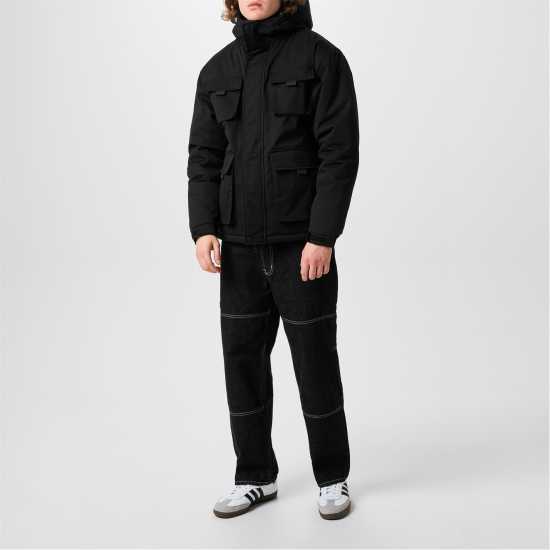 Men's  Hooded Long Sleeve Field Jacket  