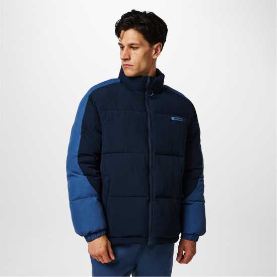 Jack Wills Men's  Long Sleeve Short Puffer Jacket Морска синьо/Индиго 