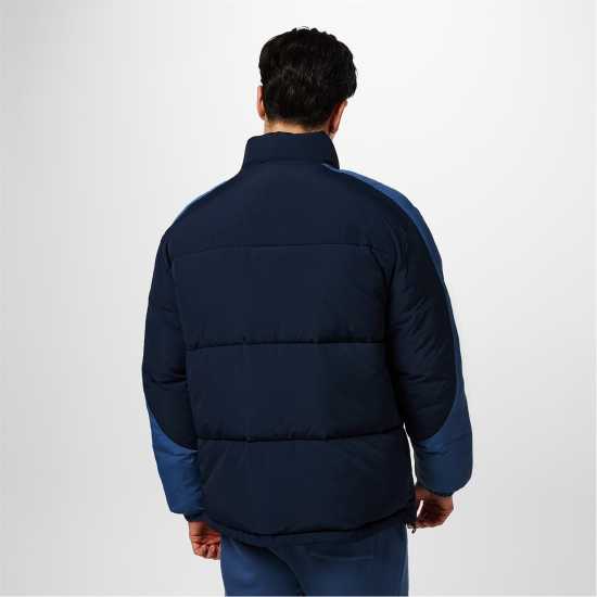 Jack Wills Men's  Long Sleeve Short Puffer Jacket Морска синьо/Индиго 