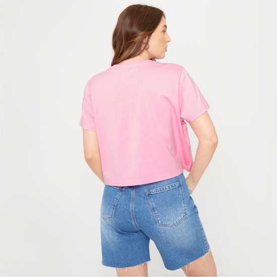 Be You You Boxy Tee Розово Дамски тениски и фланелки