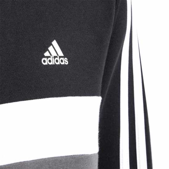 Adidas Tiberio Fleece Tracksuit Juniors Черно/Сиво Детски спортни екипи