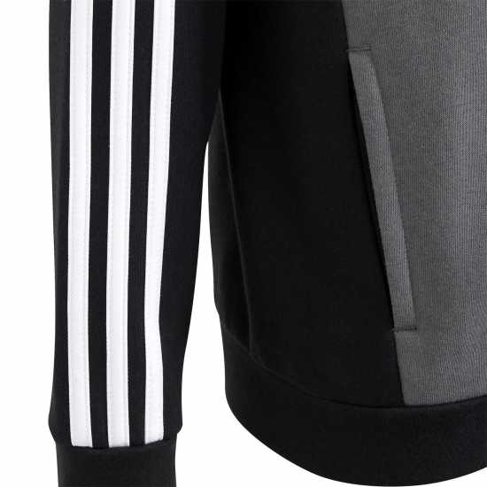 Adidas Tiberio Fleece Tracksuit Juniors Черно/Сиво Детски спортни екипи