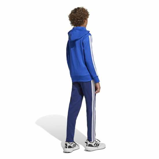Adidas Tiberio Fleece Tracksuit Juniors Синьо/Сиво 