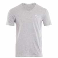 Lee Cooper Мъжка Тениска V Neck T Shirt Mens Light Grey Мъжки тениски и фланелки