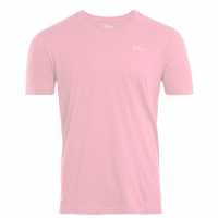 Lee Cooper Мъжка Тениска Round Neck T Shirt Mens Pink Мъжки тениски с яка