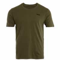 Lee Cooper Мъжка Тениска Round Neck T Shirt Mens Olive Мъжки тениски и фланелки