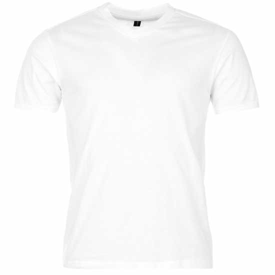 Donnay Мъжка Тениска Three Pack V Neck T Shirt Mens Бяло 