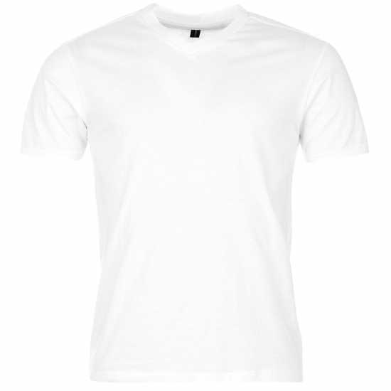 Donnay Мъжка Тениска Three Pack V Neck T Shirt Mens White Мъжко облекло за едри хора