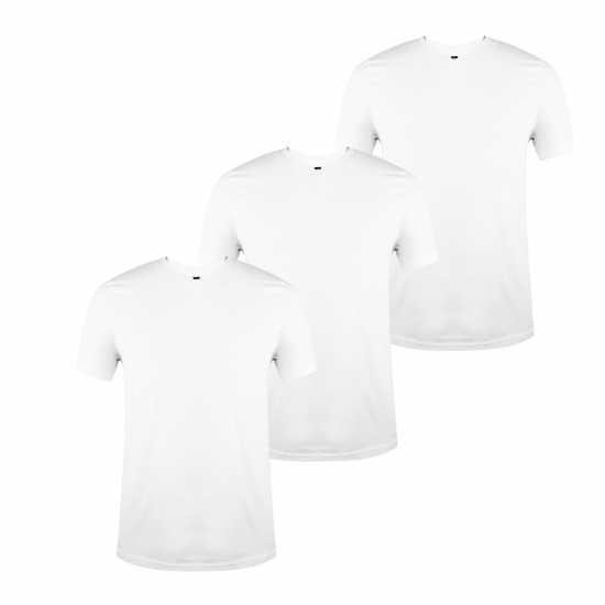 Donnay Мъжка Тениска Three Pack V Neck T Shirt Mens Бяло 