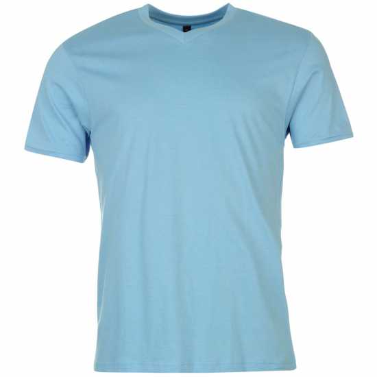 Donnay Мъжка Тениска Three Pack V Neck T Shirt Mens LtBlue/Blue/DkB Мъжко облекло за едри хора