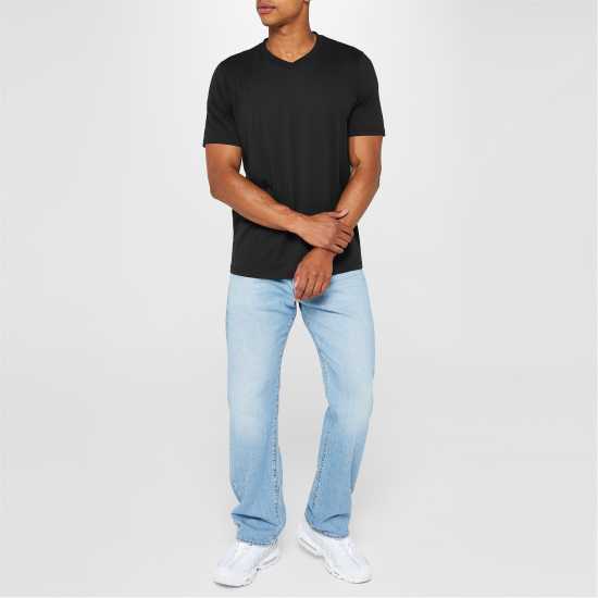 Donnay Мъжка Тениска Three Pack V Neck T Shirt Mens Сиво/Черно/Черно Donnay Мъжка Тениска Three Pack V Neck T Shirt Mens Сиво/Черно/Черно