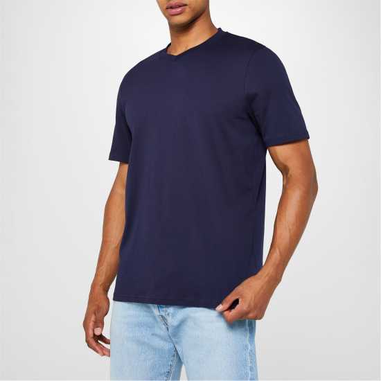 Donnay Мъжка Тениска Three Pack V Neck T Shirt Mens  