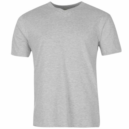 Donnay Мъжка Тениска Three Pack V Neck T Shirt Mens Wht/Aqua/GreyM Мъжко облекло за едри хора
