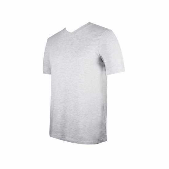 Donnay Мъжка Тениска Three Pack V Neck T Shirt Mens Бяло/Аква/Сиво Donnay Мъжка Тениска Three Pack V Neck T Shirt Mens Бяло/Аква/Сиво