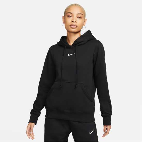 Nike Sportswear Phoenix Fleece Women's Pullover Hoodie Черно/Бяло Дамски суичъри и блузи с качулки