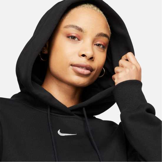 Nike Sportswear Phoenix Fleece Women's Pullover Hoodie Черно/Бяло Дамски суичъри и блузи с качулки