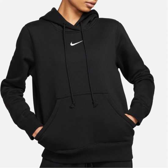 Nike Sportswear Phoenix Fleece Women's Pullover Hoodie Черно/Бяло Дамски суичъри и блузи с качулки