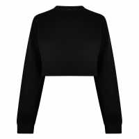 I Saw It First Ultimate Cropped Sweatshirt Black Дамски суичъри и блузи с качулки