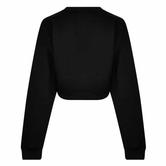 I Saw It First Ultimate Cropped Sweatshirt Black Дамски суичъри и блузи с качулки