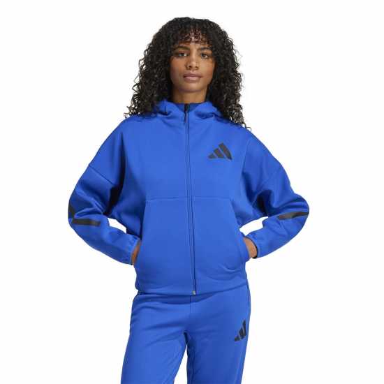 Adidas Z.n.e. Full Zip Hoodie Womens Команда Царско Синьо Дамски суичъри и блузи с качулки