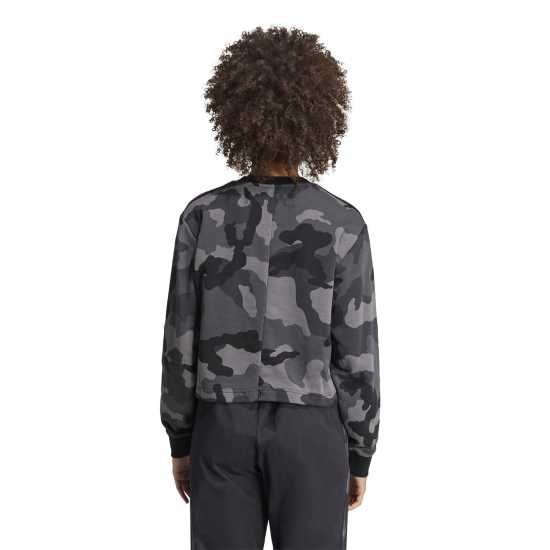 Дамски пуловери Adidas Essentials 3-Stripes Camo-Print Cropped Sweatshirt Womens Черно Adidas Essentials 3-Stripes Camo-Print Cropped Sweatshirt Womens Черно Дамски пуловери