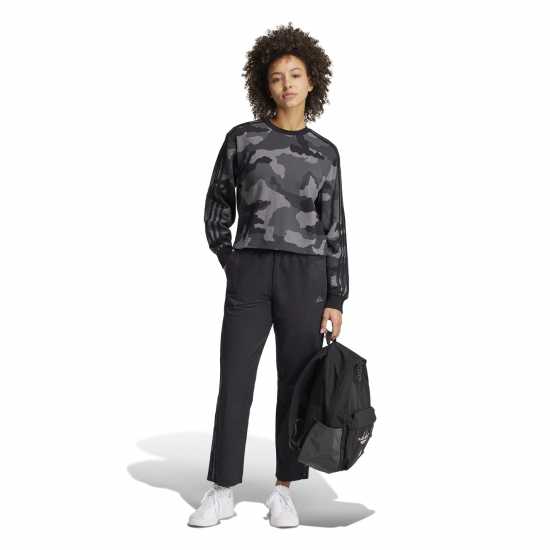 Дамски пуловери Adidas Essentials 3-Stripes Camo-Print Cropped Sweatshirt Womens Черно Adidas Essentials 3-Stripes Camo-Print Cropped Sweatshirt Womens Черно Дамски пуловери