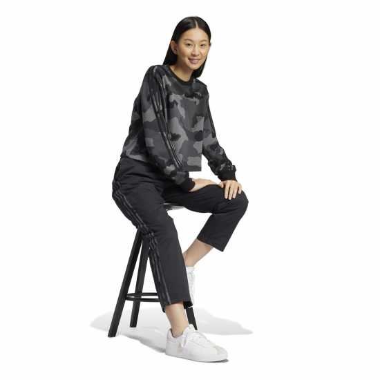 Дамски долнища на анцуг Adidas Essentials Camo-Print 3-Stripes Twill Trousers Womens Черно Adidas Essentials Camo-Print 3-Stripes Twill Trousers Womens Черно Дамски долнища на анцуг