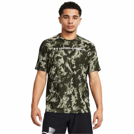Under Armour Tech Camo Short-Sleeve Performance Gym Top  