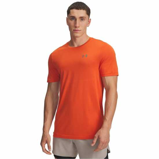 Мъжки дрехи за фитнес Under Armour Armour Ua Vanish Elite Seamless Short Sleeve Men's Orange Base Under Armour Armour Ua Vanish Elite Seamless Short Sleeve Men's Orange Base Мъжки дрехи за фитнес