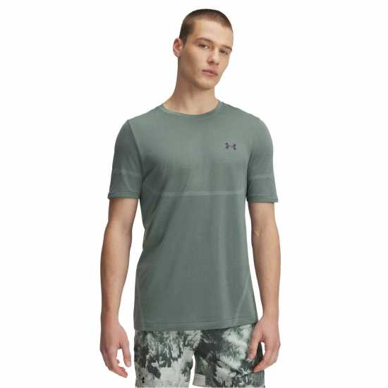 Under Armour Armour Ua Vanish Elite Seamless Short Sleeve Men's Силициево зелено Мъжки дрехи за фитнес