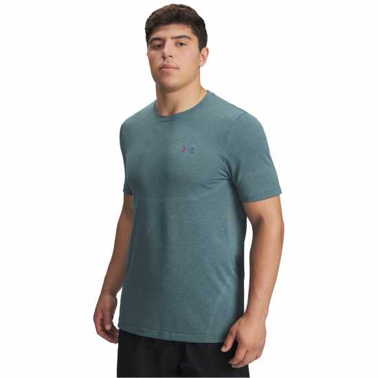 Under Armour Armour Ua Vanish Elite Seamless Short Sleeve Men's Jasper Blue Мъжки дрехи за фитнес