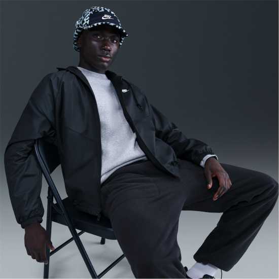 Nike Sportswear Windrunner Men's Hooded Jacket Черно/Бяло Мъжки якета и палта