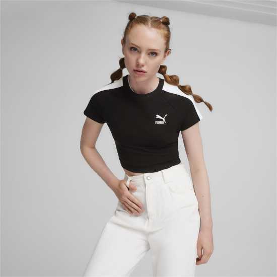 Puma Iconic T7 Baby Tee Womens  Дамски тениски с яка