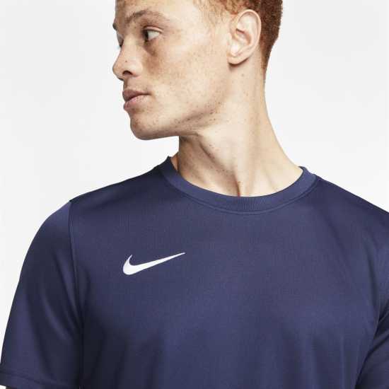 Nike Dri-FIT Park 7 Men's Short-Sleeve Soccer Jersey (Stock) MIDNIGHT NAVY/W - Мъжки ризи