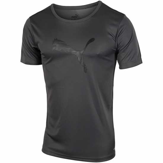 Puma Individual Rise Logo T-Shirt Adults Асфалт-пума Бл Мъжки тениски с яка
