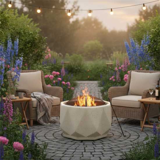 Linea Round Mgo Firepit63  