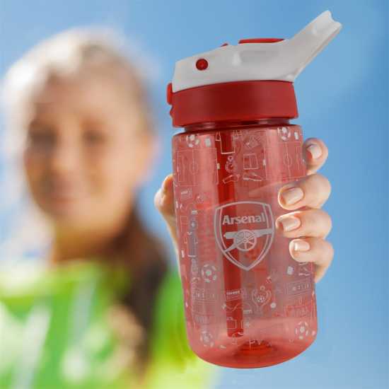 Футболно Шише За Вода Team Kids' 480Ml Plastic Football Water Bottle Arsenal Футболно Шише За Вода Team Kids' 480Ml Plastic Football Water Bottle Arsenal