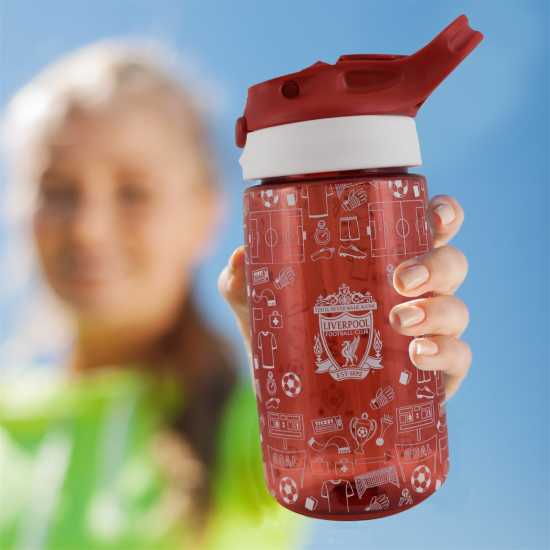 Футболно Шише За Вода Team Kids' 480Ml Plastic Football Water Bottle Liverpool Футболно Шише За Вода Team Kids' 480Ml Plastic Football Water Bottle Liverpool