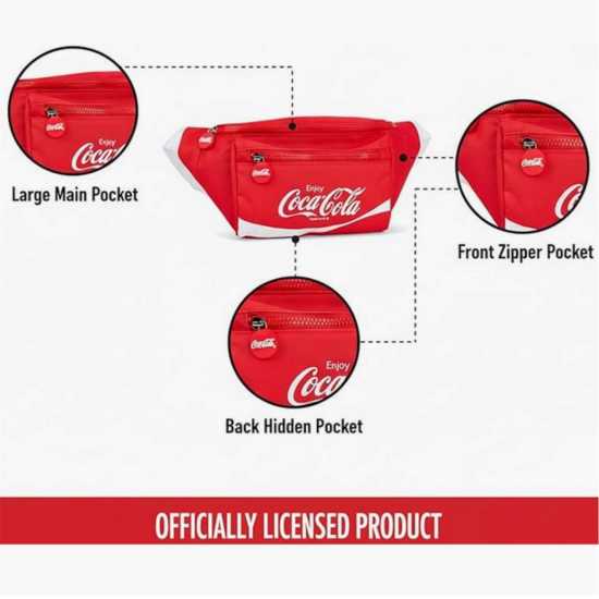 Coca-Cola Officially Licensed Waist Bag Unisex Coca-Cola Officially Licensed Waist Bag Unisex