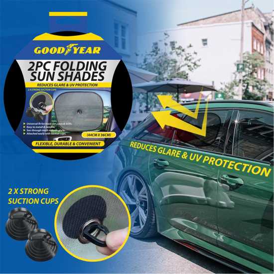 Goodyear 2 Piece Folding Sun Shade  