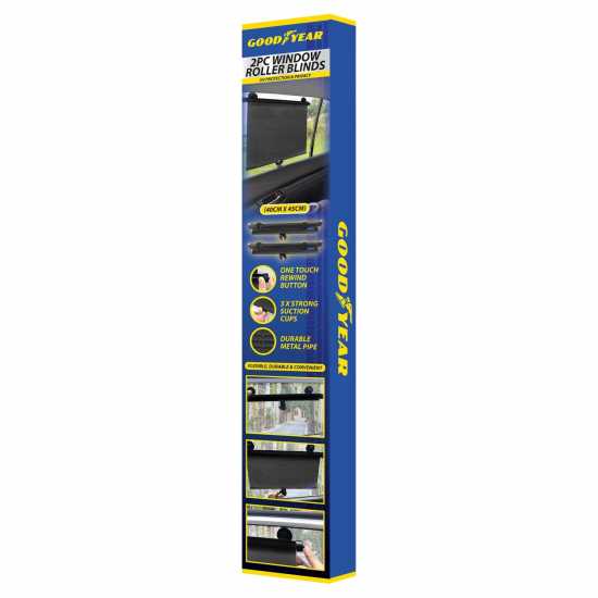 Goodyear Goodyear 2 Piece Car Window Roller Blinds  