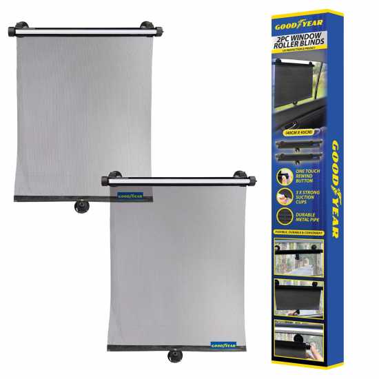 Goodyear Goodyear 2 Piece Car Window Roller Blinds  