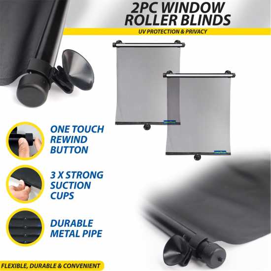 Goodyear Goodyear 2 Piece Car Window Roller Blinds  