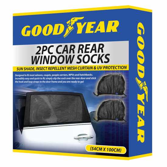 Goodyear 2 Piece Car Rear Window Socks Goodyear 2 Piece Car Rear Window Socks