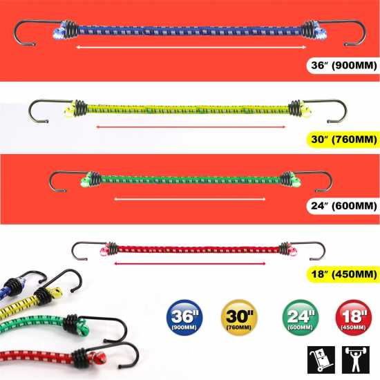 Dekton 8 Piece Bungee Cord Set  