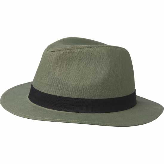 Мъжка Шапка Jack And Jones Fedora Hat Mens Зелена Ясон Шапки с козирка