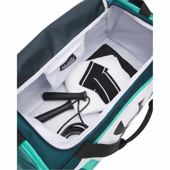 Under Armour Сак Undeniable 5.0 Small Duffle Bag White/Grn/Black Under Armour Сак Undeniable 5.0 Small Duffle Bag White/Grn/Black
