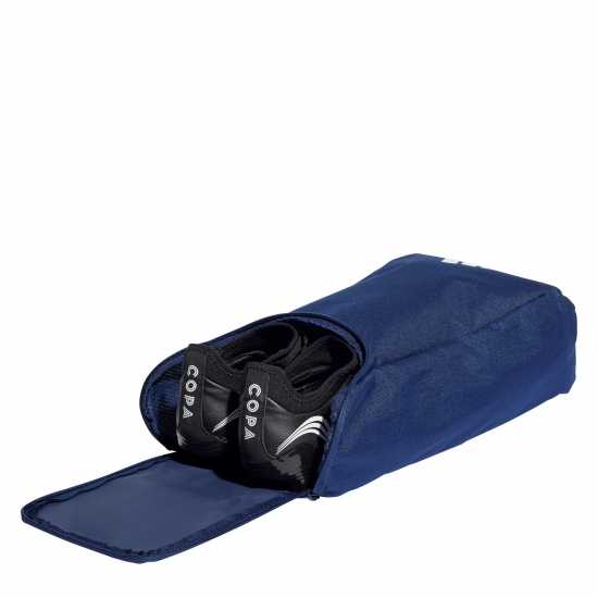 Чанти за футболни бутонки Adidas Tiro Shoe Bag Морско синьо/бяло Adidas Tiro Shoe Bag Морско синьо/бяло Чанти за футболни бутонки