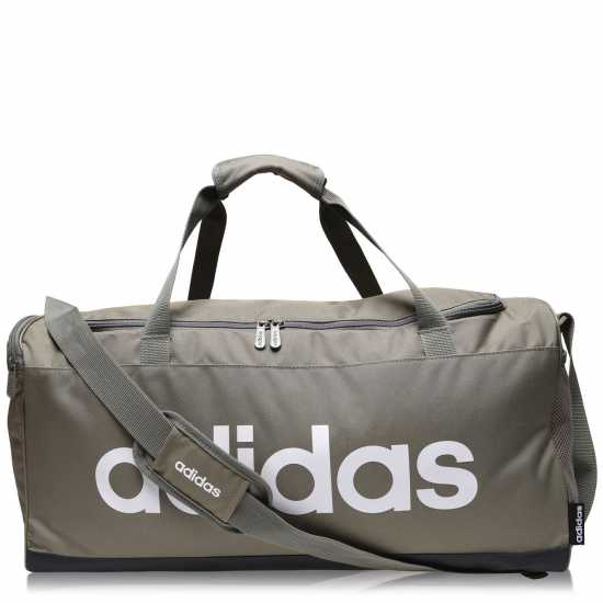Adidas Linear Duffel Bag - Medium Green/White Дамски чанти