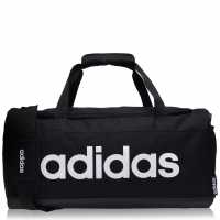 Adidas Linear Logo Small Duffel Bag Black/White Дамски чанти